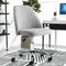 SMUG HOME OFFICE DESK CHAIR ADJUSTABLE WITH WHEELS ARMLESS - DARK GRAY - Like New