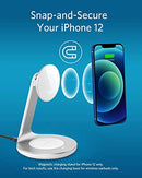 ANKER WIRELESS CHARGER POWERWAVE MAGNETIC 2-IN-1 STAND CABLE A25611Y1 - WHITE - Like New