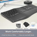 X9 Performance Ergonomic Keyboard Wireless Full Size 2.4G X9RFERGOKEY - BLACK - Like New
