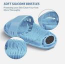 KIBHOUS SILICONE SHOWER FOOT SCRUBBER, PERSONAL FOOT MASSAGE AND CLEANING - BLUE - Like New