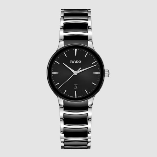 Rado Centrix Women Watch R30026152, Polished Stainless Steel with Black New