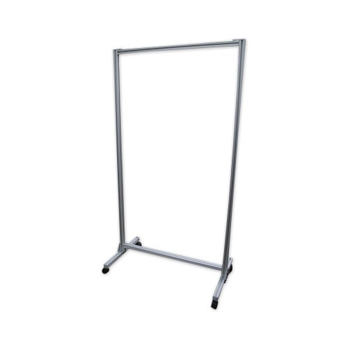 Ghent Acrylic Mobile Divider with Thermometer Access Cutout - Clear - Brand New