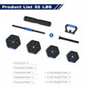 VIVITORY DUMBBELL SETS ADJUSTABLE WEIGHTS FREE WEIGHTS CONNECTOR - BLACK/BLUE - Like New