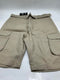 BLU ROCK MEN'S SLIM FIT STRETCH BELTED CARGO SHORTS - SIZE: MEN 36 - STONE - Brand New