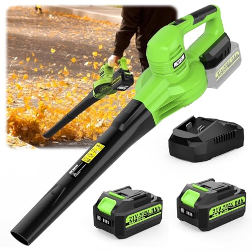 NCOEN 21V LIGHTWEIGHT LEAF BLOWER CORDLESS BATTERY CHARGER L02-007A - GREEN - Like New