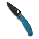 Spyderco Tenacious Folding Pocket Knife - C122TIBLBKP - BLUE-BLACK OXIDE COATING - Like New