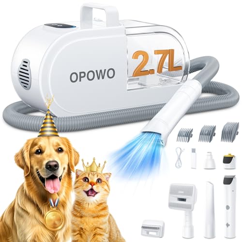Dog Grooming Vacuum, 2.7L Dog Hair Vacuum with Clipper Nail Grinder Paw Trimmer - Like New