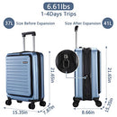 TydeCkare 2 Piece 20/24 Luggage Set, ABS+PC Hardshell, B0B42N1WV4 - Ice Blue - Brand New