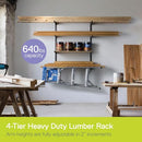 DELTA HEAVY DUTY 4-TIER LUMBER STORAGE RACK CYCLE, HOLDS UP TO 640 LBS - GRAY - Like New