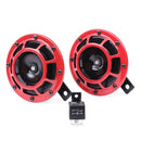 Hella Stark Sound 12V High/Low Frequency Super Tone Horn Set - Red/Black - Like New