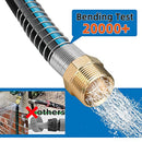 Heavy Duty Garden Hose 5/8"x 200 ft Leader Water Hose, 10 Pattern Spray - Black - Brand New