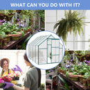 ALUMINUM 6×10 FT OUTDOOR PATIO WALK-IN SPACIOUS GREENHOUSE - GREEN - Like New