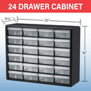 Akro-Mils 24-Drawer Plastic Drawer Storage Cabinet 10724 - Black - Brand New