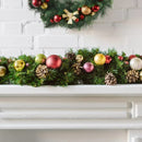 Larksilk 9 Ft Pine Christmas Garland, 12" Wide w/ 240 Tips for Doors - Brand New
