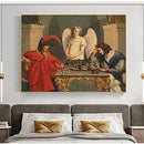 Faust And Mephistopheles Playing Chess Print Poster Vintage Painting - Unframed - Brand New