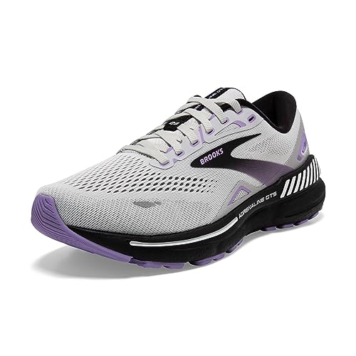 Brooks Women’s Adrenaline GTS 23 Supportive Running Grey/Black/Purple Size 10 - Like New
