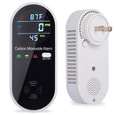 WESHLGD CARBON MONOXIDE DETECTOR PLUG WALL TRAVEL 3IN1 KH106 - BLACK - Like New