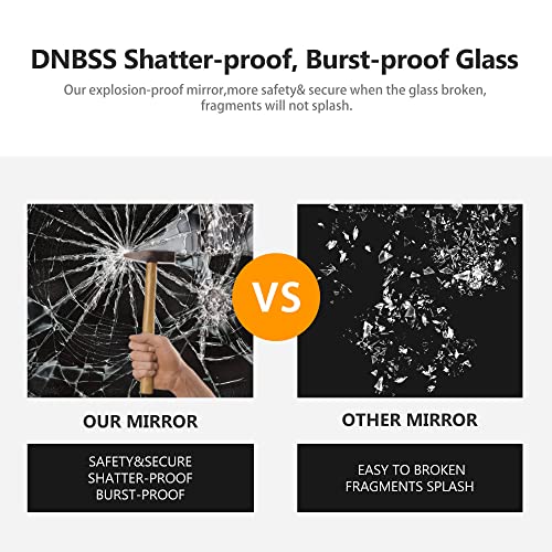 DNBSS Black Metal Framed Wall Mirror, 24x32" Rounded Rectangle Mirror - Brand New