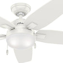 Hunter Fan 46 inch Ceiling Fan LED Light Kit, Fresh White, 5-Blade, CC59215-A - Like New