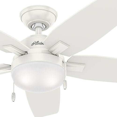 Hunter Fan 46 inch Ceiling Fan LED Light Kit, Fresh White, 5-Blade, CC59215-A - Like New