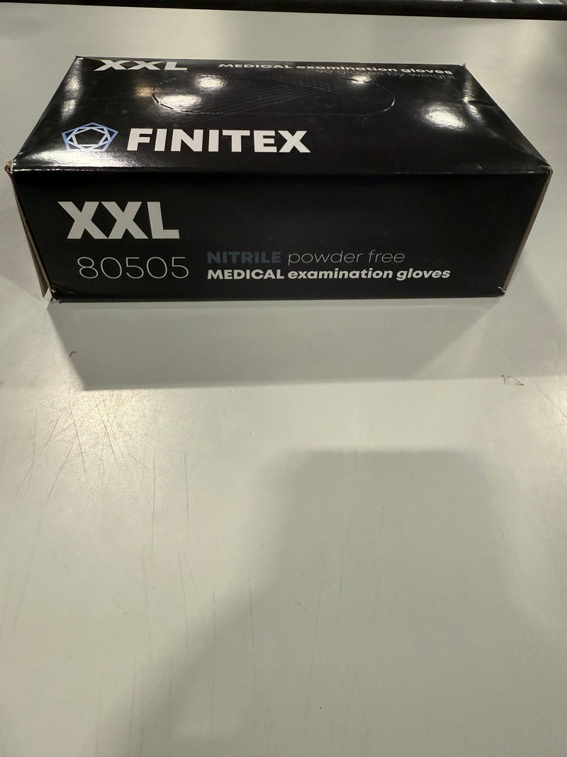 GENERIC BLACK NITRILE DISPOSABLE GLOVES 5MIL (XX-LARGE (PACK OF 90)) - BLACK - Brand New