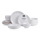 Stone Lain Lauren Stoneware Rustic Plates and Bowls Set - Off White - Like New