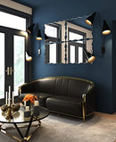 KOHROS WALL MIRROR SCALLOPED BEVELED EDGE POLISHED FRAMELESS - SILVER - Like New