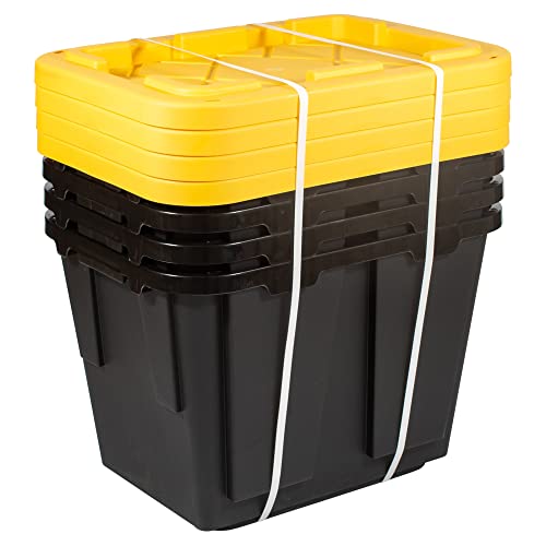 Office Depot Brand Greenmade Professional Storage Totes 12 Gallon 4 Pack Yellow - Like New
