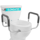 Vive Raised Toilet Seat Riser (with Handles) - Handicap Rail - Brand New