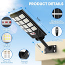 BRIGHTEVER SOLAR STREET LIGHTS OUTDOOR 4-PACK 6500K, 192LEDS - BLACK - Like New
