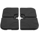 YSSOA 176LB CAPACITY 4-PIECE CANTILEVER PATIO UMBRELLA BASE - BLACK - Like New