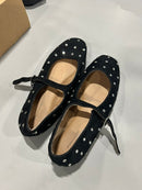 AMAZON ESSENTIALS STUDDED BLACK SHOES SIZE 9 - SIZE: WOMEN 9 (AU/UK W7)  - BLACK - Like New