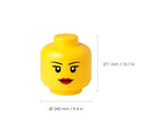 LEGO Girl Storage Head, Yellow - Brand New