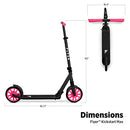 RADIO FLYER FLYER KICKSTART MAX, KICK SCOOTER, ADJUSTABLE, 220 LBS - BLACK/PINK - Like New