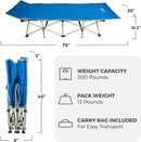 OSAGE RIVER Camping Cot Adults Folding Portable ORFCCBL - BLUE BRAND Like New