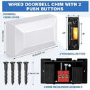 Saillong Wired Door Bell Chime Kit with 16V 10VA Two Note Lighted Metal Doorbell - Like New