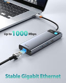 BASEUS 9-IN-1 USB-C Hub Docking Station Ethernet Ohm Gray BS-OH047 - Brand New