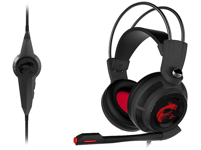 MSI DS502 Gaming Headset, Enhanced Virtual 7.1 Surround Sound, Ergonimic