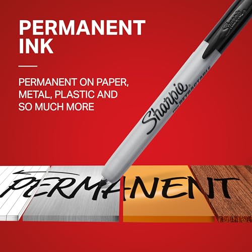 SHARPIE RETRACTABLE PERMANENT MARKERS, FINE POINT, BLACK, 36 COUNT - BLACK - Brand New