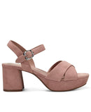 AEROSOLES WOMEN'S COSMOS PLATFORM - SIZE: WOMEN 7 WIDE - BLUSH - FABRIC - Like New