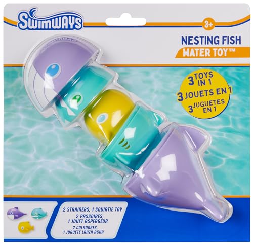 SWIMWAYS NESTING FISH WATER TOY KIDS POOL ACCESSORIES 3-IN-1 FISH - MULTI - Brand New