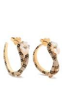 KATE SPADE NEW YORK SNAKE EARRINGS - CLEAR MULTI/GOLD - Brand New