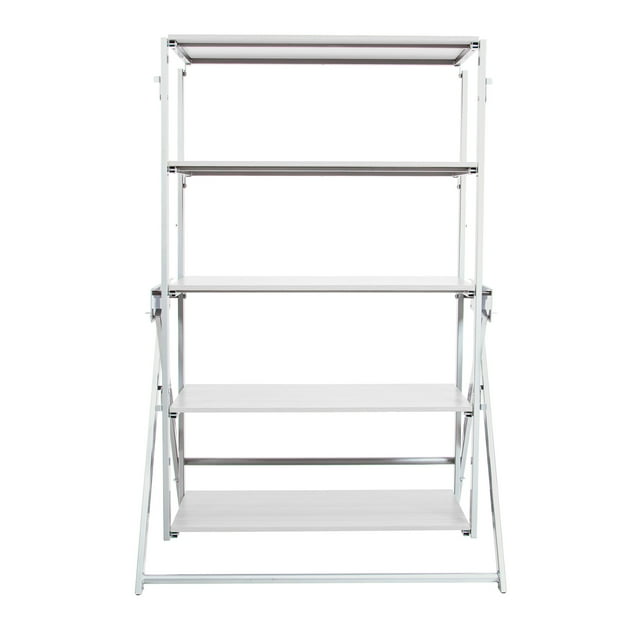 ORIGAMI RACK 2 IN 1 MULTIFUNCTIONAL STORAGE SHELF TO TABLE DESK - Scratch & Dent