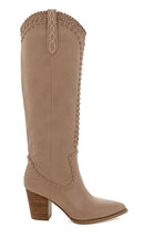 B0C386C5SW BILLINI Women's Finley Cowboy Boots (Size 7, Taupe) - Brand New