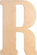 23 in. Letter R Unfinished Vintage Monogram Wood Letter - Like New