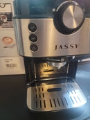 JASSY BAR ESPRESSO MAKER JS-101 COFFEE FROTHER LATTE CAPPUCCINO - BLACK/SILVER - Like New