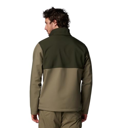 COLUMBIA MEN ASCENDER SOFTSHELL JACKET GREEN STONE/GREENSCAPE SIZE SMALL - Brand New
