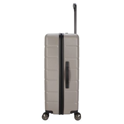 SKYLINE HARDSIDE LARGE CHECKED SPINNER SUITCASE - OXFORD TAN - Like New