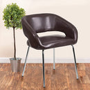 B01NB7R11E Flash Furniture Fusion Series Contemporary Reception Chair Brown - Brand New