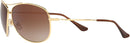 RAY-BAN RB3293 Metal Aviator Sunglasses GRADIENT DARK BROWN LENS / GOLD FRAME - Like New